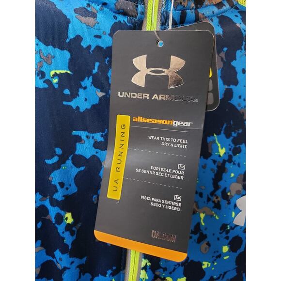 Under Armour Torm Launch 1/2 Zip Run Jacket Men's LG Blue Mock Neck Long Sleeve - Picture 7 of 13